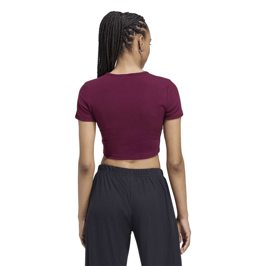 Essentials rib tee t-shirt crop a maniche corte da donna Adidas | KD3838X